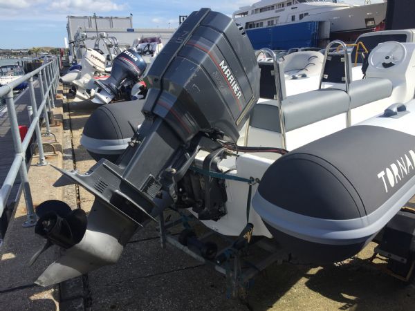 Boat Details – Ribs For Sale - Used Tornado 5.3m RIB with Mariner 75HP Outboard Engine and Trailer