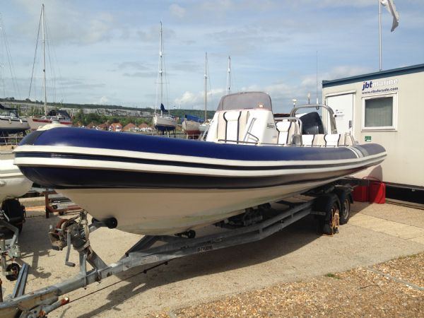 Cobra RIB 7.5m with Mercury 225HP Optimax Outboard Engine and Trailer ...