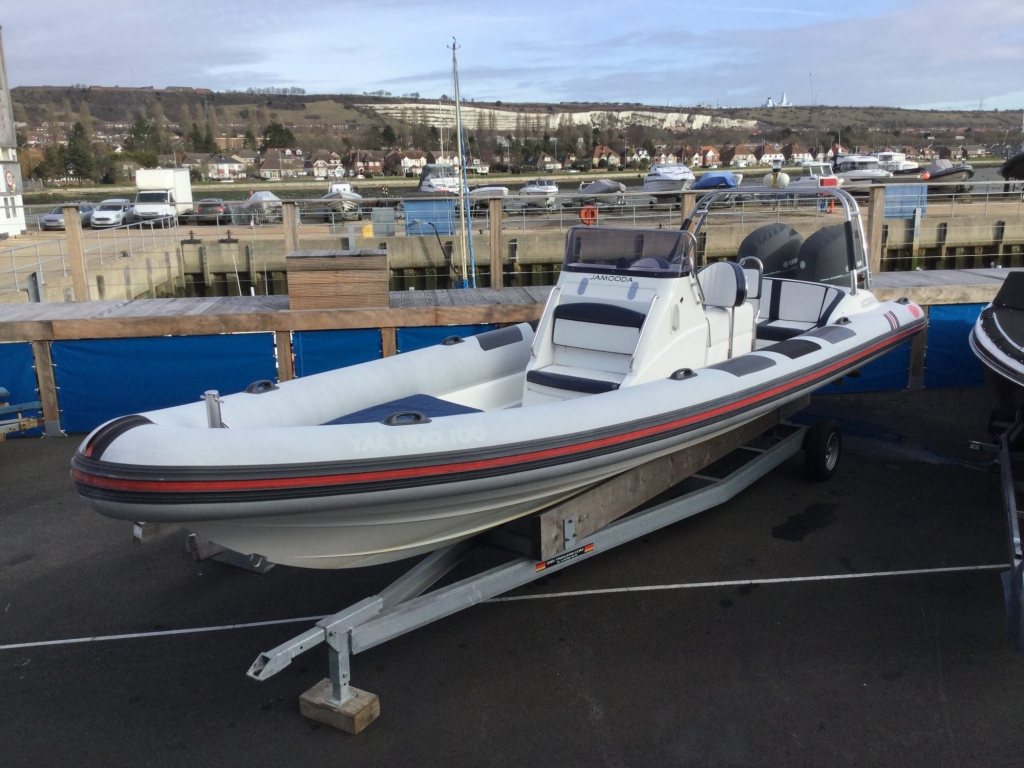 Click to see Used Scorpion R27 8.1 RIB with twin Yamaha F150AET engines