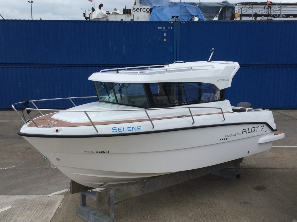 Click to see Used Finnmaster Pilot 7 Weekend with Yamaha F150HP Outboard Engine - BCT