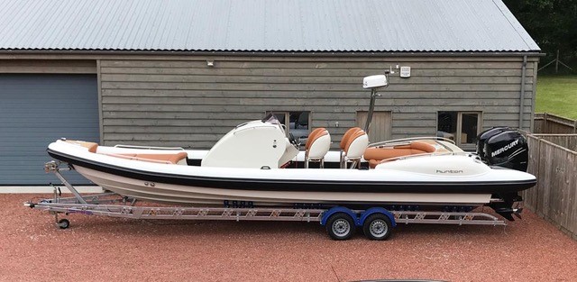 2009 Hunton 1005 RIB Twin Mercury Verado 300 L6 Supercharged Outboards.