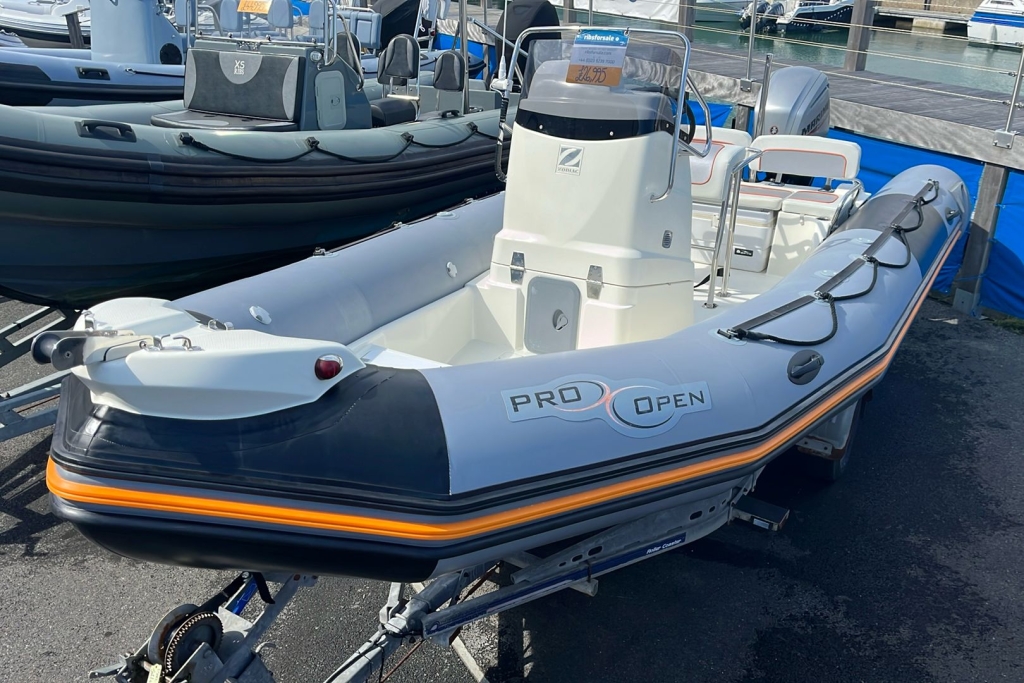 New & Second Hand RIBs & Engines for sale - 2011 (Commissioned 2016) Zodiac RIB PRO Open 650 Mercury F115 CT (Command Thrust) Indespension Roller trailer