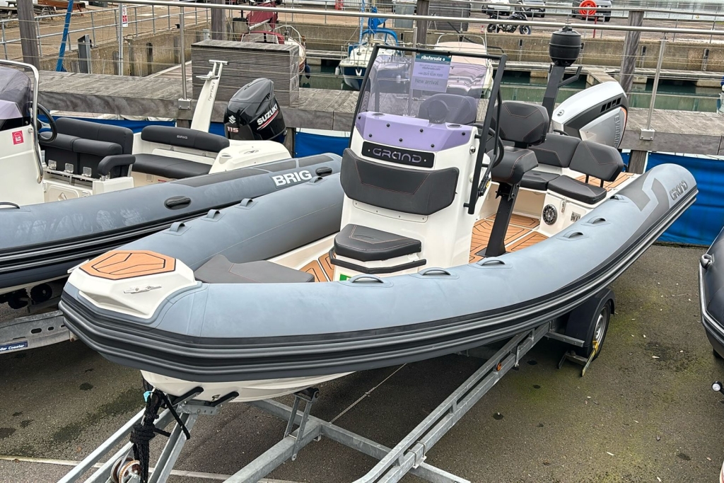 New & Second Hand RIBs & Engines for sale - 2021 Grand D600 Active Evinrude G2 140 Drive-by-wire. Admiral single axle roller trialer.